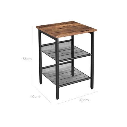 Table d'appoint ELDUR marron/noir