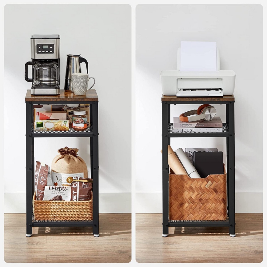 Table d'appoint ELDUR marron/noir