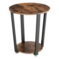 Table d'appoint ELDUR marron/noir