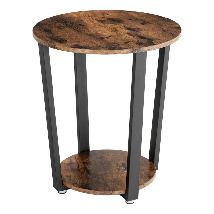 Table d'appoint ELDUR marron/noir