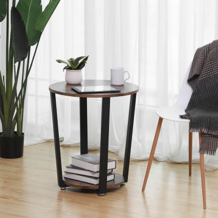Table d'appoint ELDUR marron/noir
