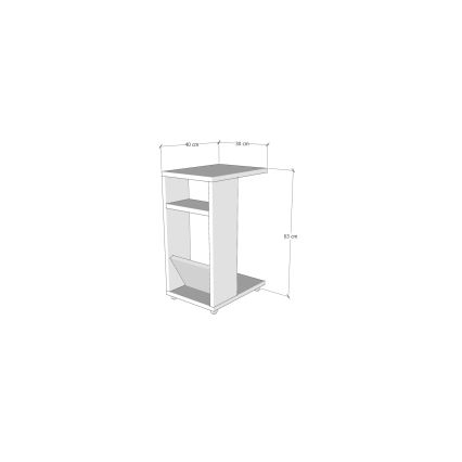 Table d'appoint FILINTA 63x40 cm blanche