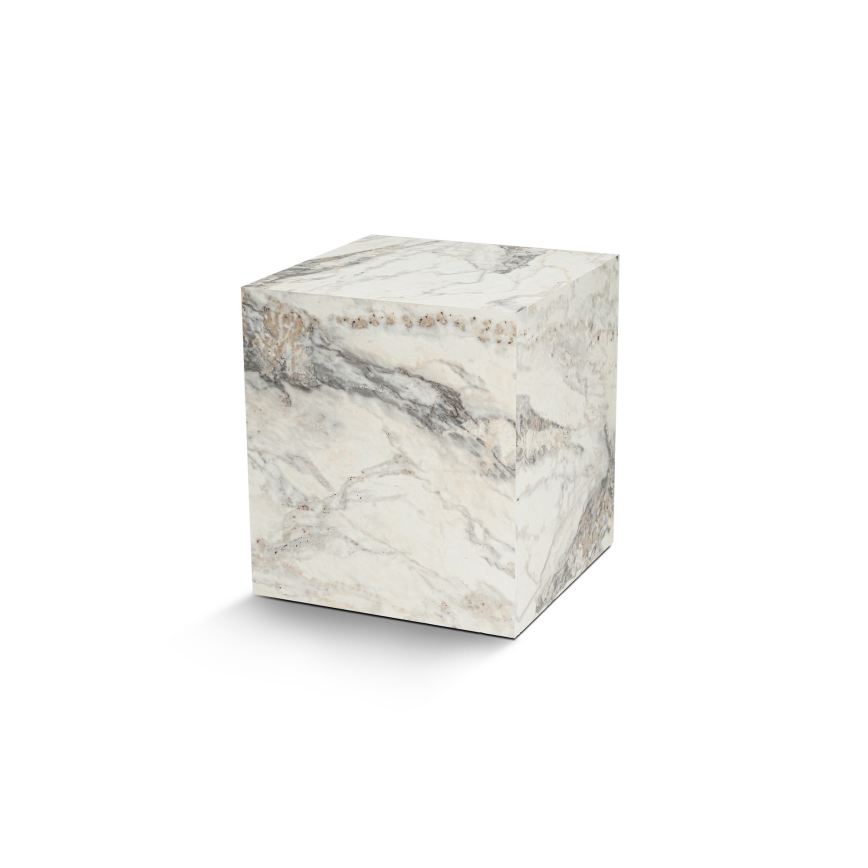 Table d'appoint KUP 50x45 cm décor en marbre