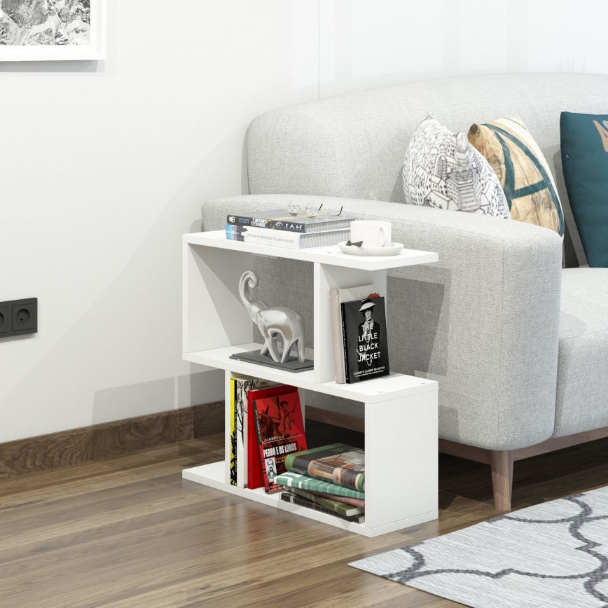 Table d'appoint LALE 55x60 cm blanc