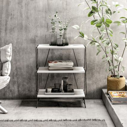Table d'appoint LAZANDOS 75x48 cm blanche