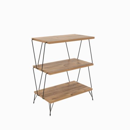 Table d'appoint LAZANDOS 75x48 cm marron/noire