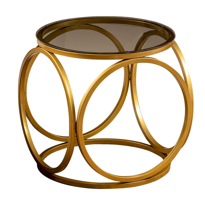 Table d'appoint MIMO 40x40 cm doré/noir
