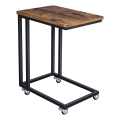 Table d'appoint mobile ELDUR marron/noir
