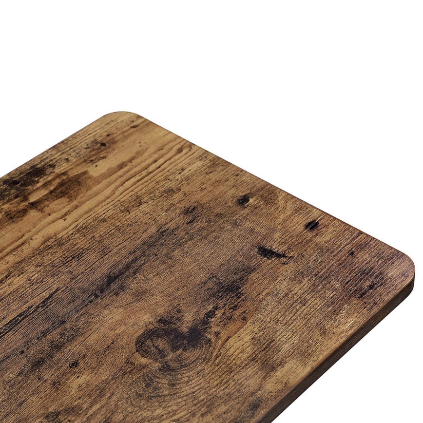 Table d'appoint mobile ELDUR, marron/noir