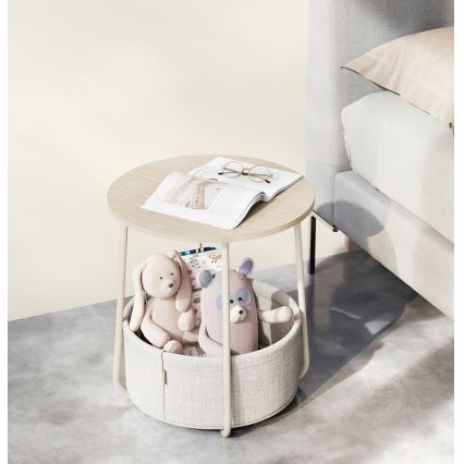 Table d'appoint NOIRA crème/blanche