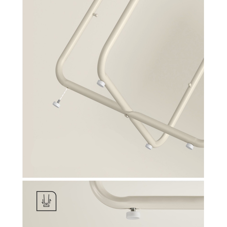 Table d'appoint NOIRA crème/blanche