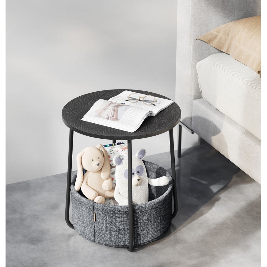 Table d'appoint NOIRA noir/gris