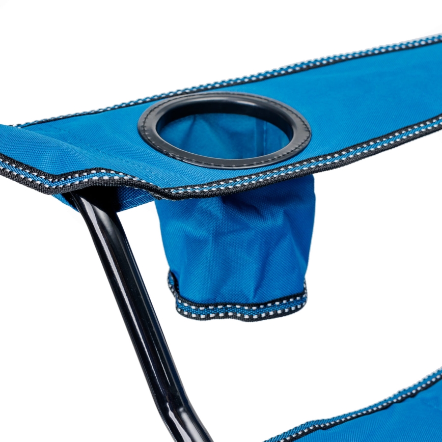 Table de camping pliable + 2x chaise bleu
