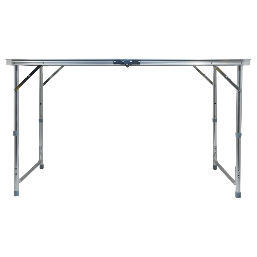 Table de camping pliable marron/chrome mat