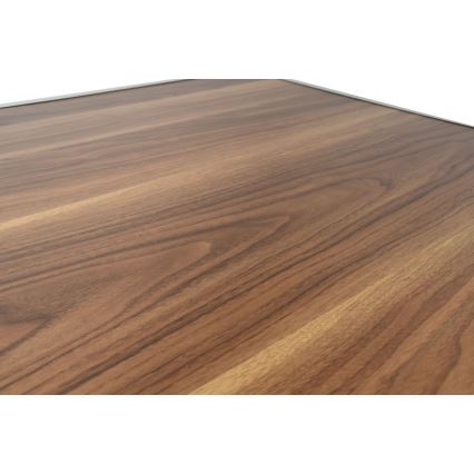 Table de camping pliable marron/chrome mat