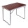 Table de camping pliable marron/chrome mat