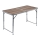 Table de camping pliable marron/chrome mat