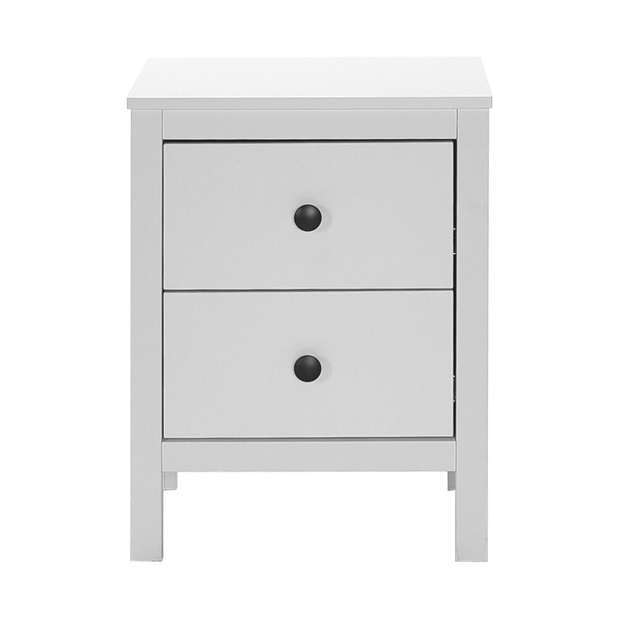 Table de chevet 61x46 cm blanc