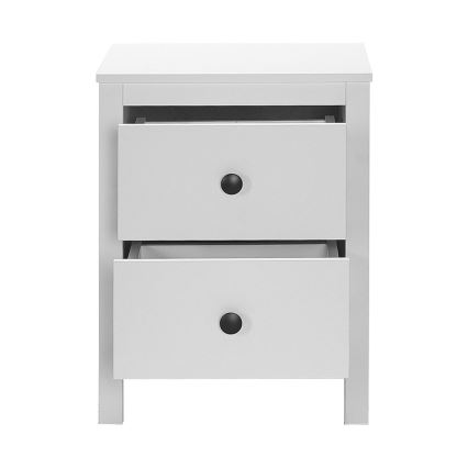 Table de chevet 61x46 cm blanc