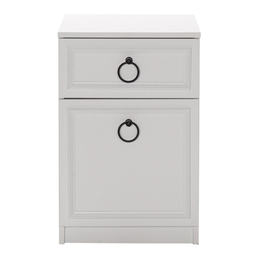 Table de chevet 63x40 cm blanc