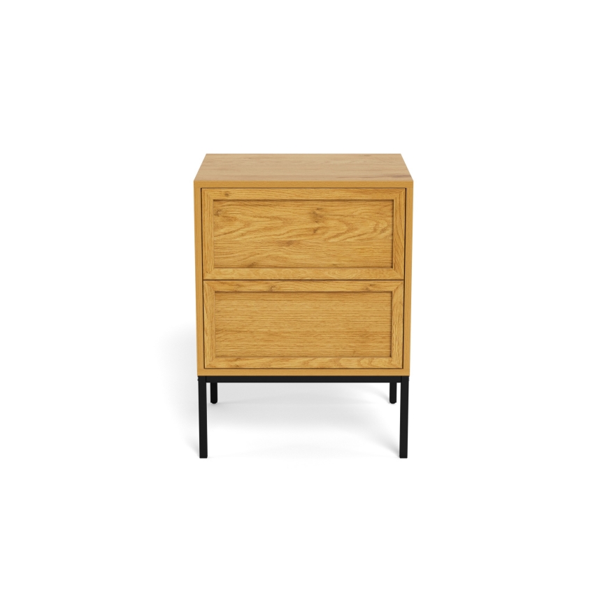 Table de chevet ALIN 46x40 cm, marron clair