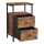 Table de chevet ARIN marron/noir