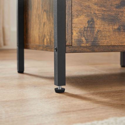 Table de chevet ARIN marron/noir