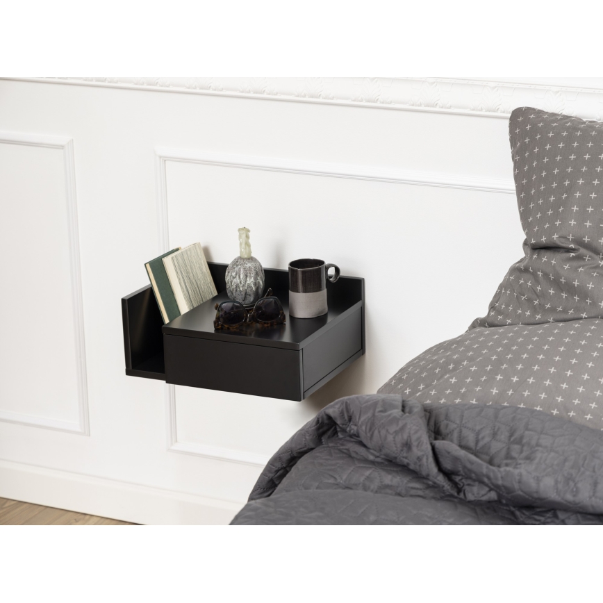 Table de chevet AVA 40 x 32 cm noire
