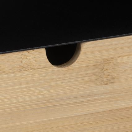 Table de chevet avec option de fixation murale BEKIM noir/bambou