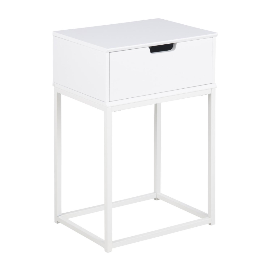 Table de chevet CARLY blanc