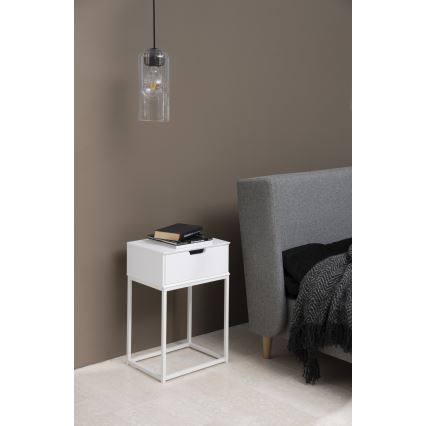Table de chevet CARLY blanc