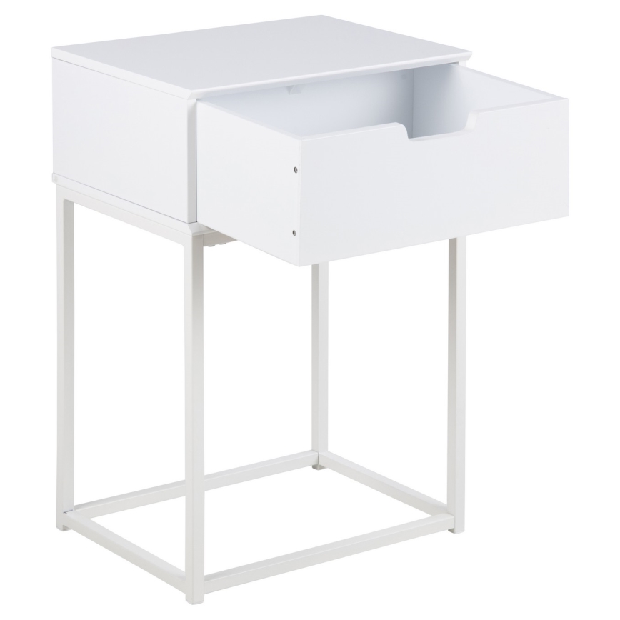 Table de chevet CARLY blanc