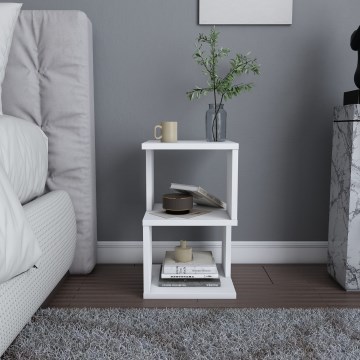 Table de chevet CARTER 49,4x29,6 cm blanc
