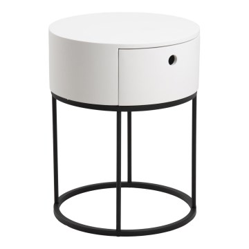 Table de chevet COLUM blanche