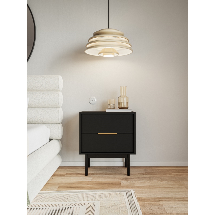 Table de chevet ELI noire