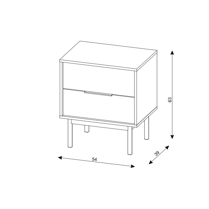 Table de chevet ELI noire