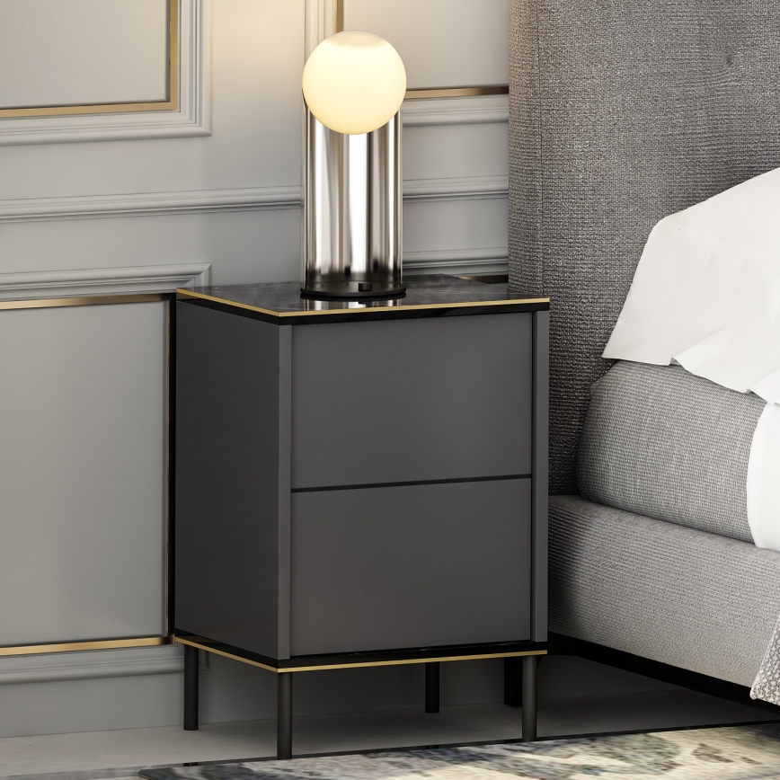 Table de chevet IMAJ 60x40 cm anthracite