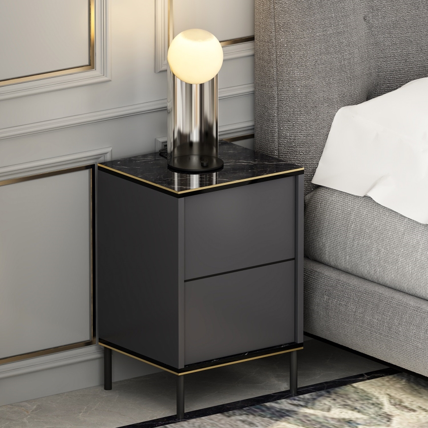 Table de chevet IMAJ 60x40 cm anthracite