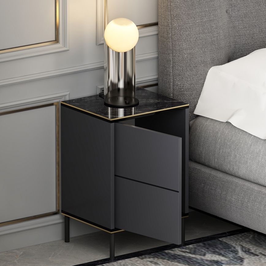 Table de chevet IMAJ 60x40 cm anthracite