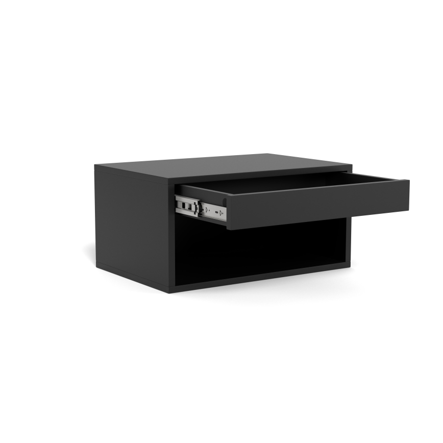 Table de chevet LIGNE 50x35 cm noire