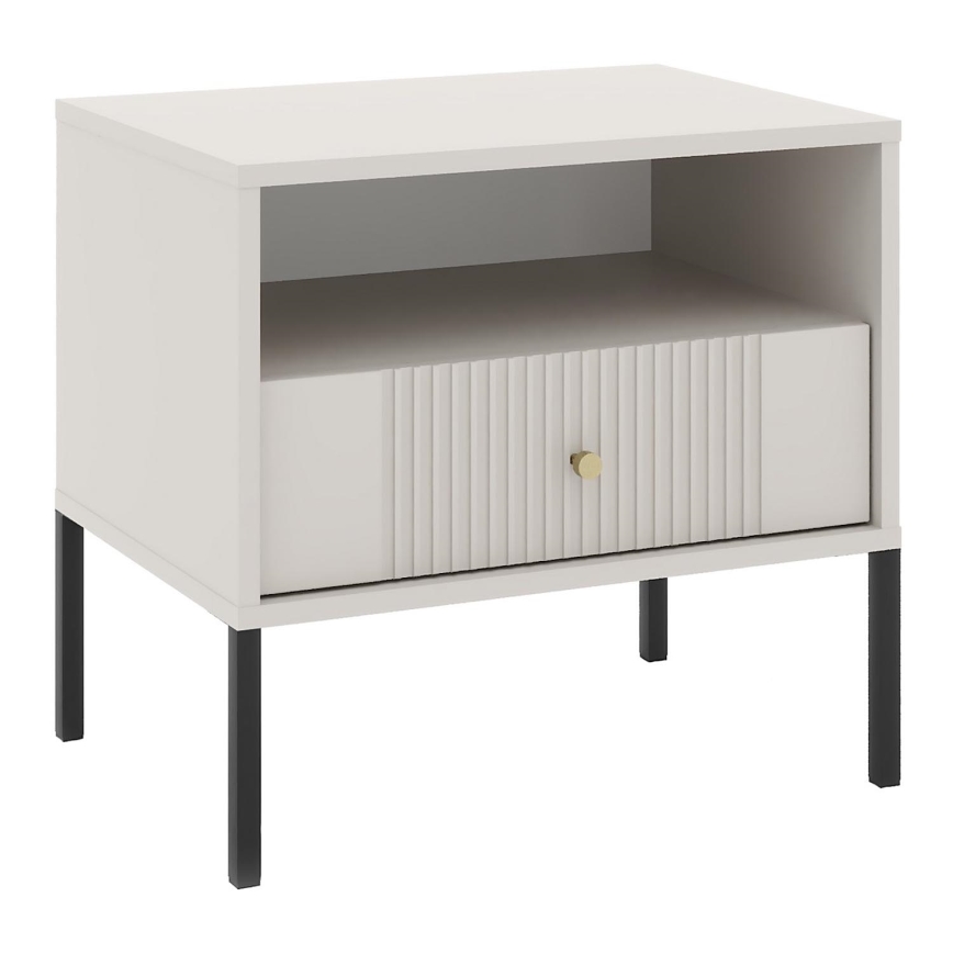 Table de chevet LUE beige/noir