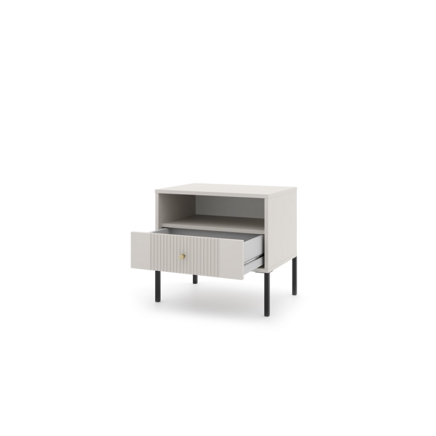 Table de chevet LUE beige/noir