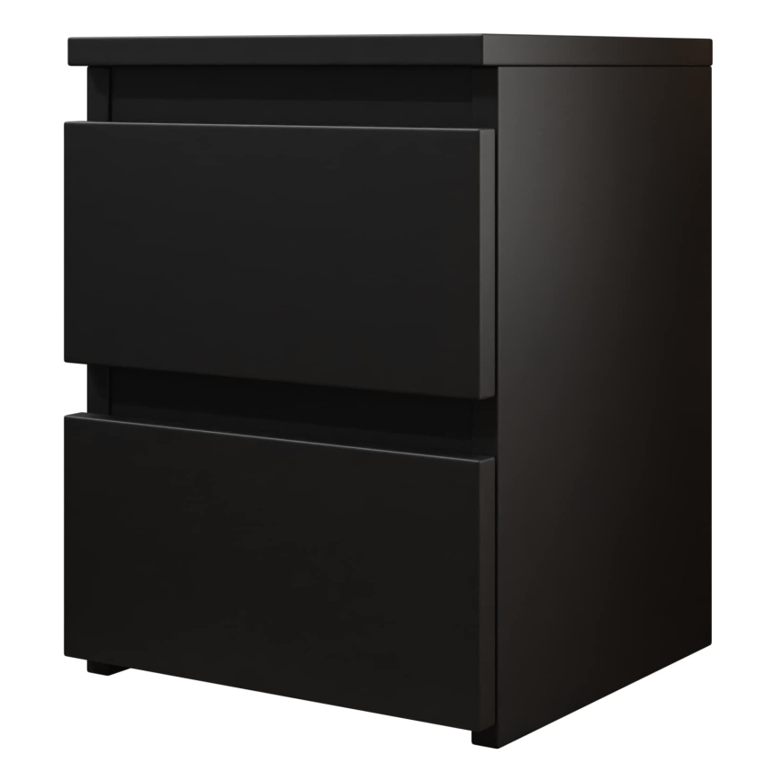 Table de chevet MALWA 40x40 cm mat noir