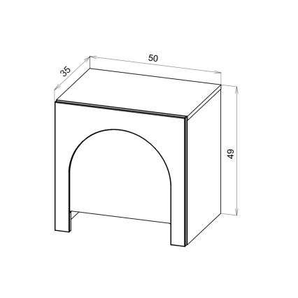 Table de chevet NIO anthracite