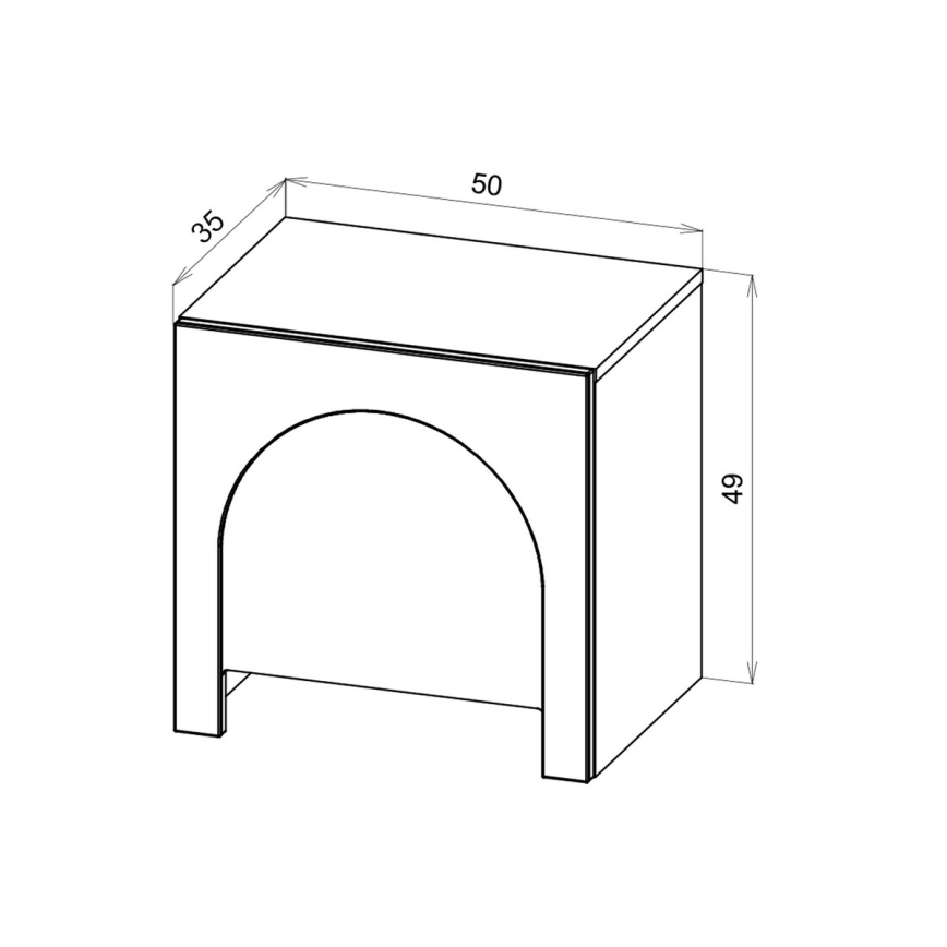 Table de chevet NIO anthracite