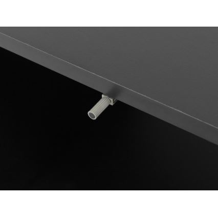 Table de chevet OVESSI 52x47 cm noir/chêne artisan