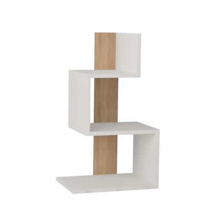 Table de chevet ROSIE 72x42 cm blanc/chêne