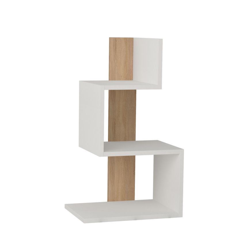 Table de chevet ROSIE 72x42 cm blanc/chêne