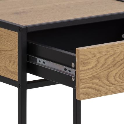 Table de chevet SARON chêne/noir