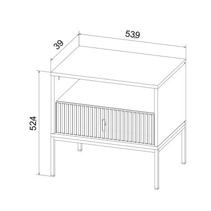 Table de chevet SUE noire